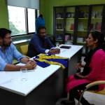 ATDC Student during an interview at Campus placement drive