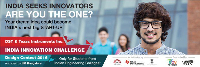 Registration for the Texas Instruments 2016 India Innovation Challenge