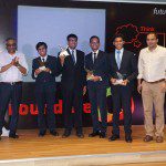 Runner-up Team Strategists from Indian Institute of Foreign Trade being awarded by Kishore Biyani & Rajeev Biyani, Future Group – Copy
