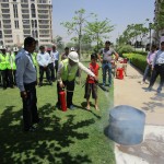 DLF Gardencity residents performing a mock drill
