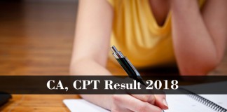 CA, CPT Result 2018, CPT