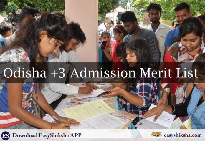 Admission Merit List 2018, Odisha