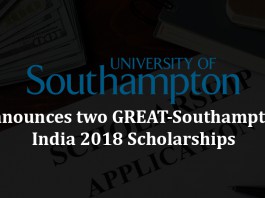 Southampton university, great southampton india 2018, scholarships