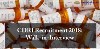 CDRI Recruitment, CDRI Recruitment 2018