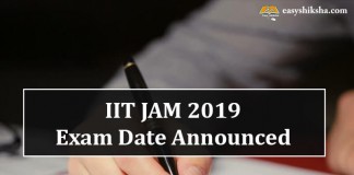 IIT JAM 2019, IIT JAM