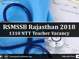 RSMSSB Recruitment, NTT Teacher
