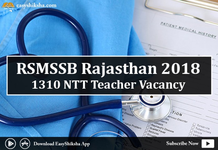 RSMSSB Recruitment, NTT Teacher