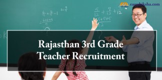 Rajasthan 3rd Grade Teacher Recruitment 2018, 3rd grad teacher, teacher