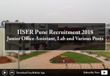 IISER Pune, recruitment