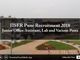IISER Pune, recruitment