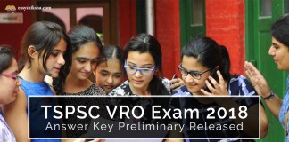 TSPSC VRO Exam 2018, Answer Key