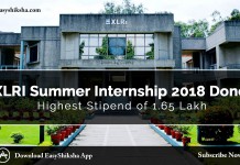XLRI, Summer Internship