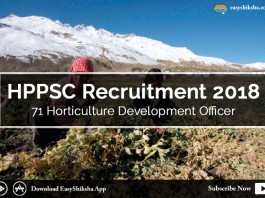 HPPSC Recruitment 2018, HPPSC Horticulture Development Officer Job