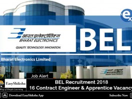 BEL recruitment, vacancy