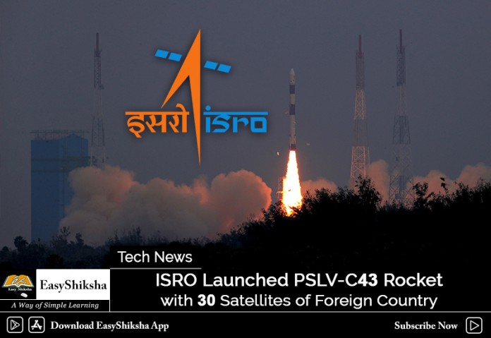 ISRO HysIS, ISRO launched PSLV-C34, ISRO