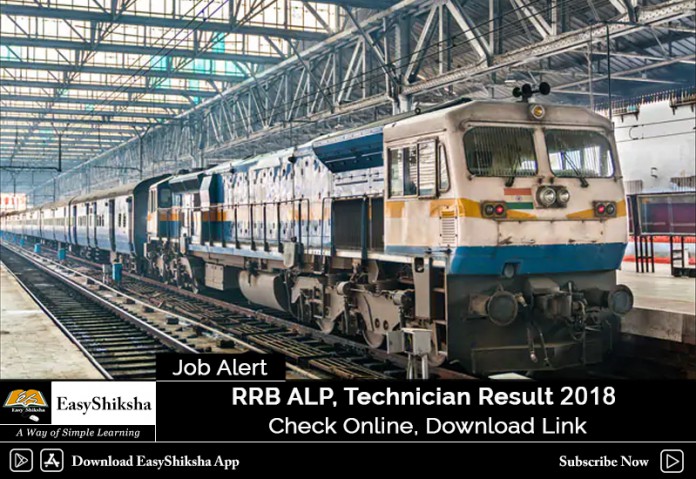 RRB ALP Technician , Result 2018