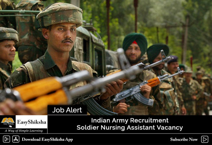 Indian Army Nursing Assistant Recruitment