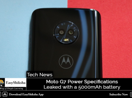 Moto G7 Power Specifications Leaked with a 5000mAh Battery