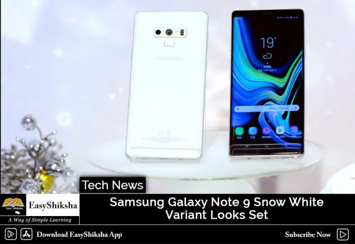 Samsung Galaxy Note 9 Snow White Variant Looks Set