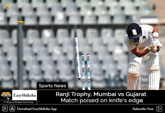 Ranji Trophy: On the final day, Gujarat vs Mumbai game on a knife-edge