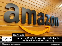 Amazon Briefly Edges Outside Apple for Most Valuable Company