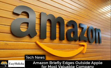 Amazon Briefly Edges Outside Apple for Most Valuable Company