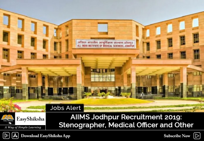 AIIMS Jodhpur Recruitment, jobs