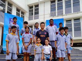 Baichung Bhutia with TGS Student 2
