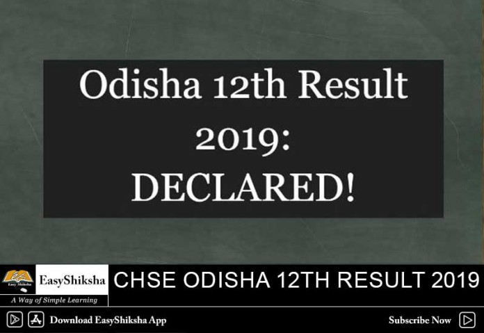 CHSE Odisha 12th Result 2019