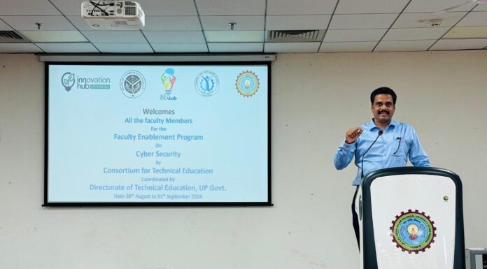 CTE and DTE, Govt of Uttar Pradesh Hosted Three-Day Workshop on Cybersecurity for Faculties