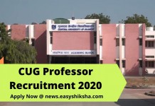 CUG Professor Recruitment