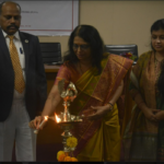 Chief Guest, Mr. Sanjay Deshmukh and Dr. Shashikala Gurpur along with guests at the lamp lighting ceremony (1)