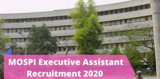 MOSPI Executive Assistant Recruitment 2020