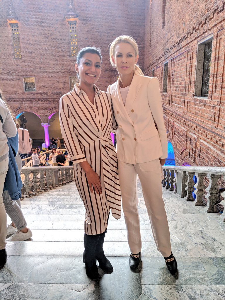 Malini with Mayor of Stockholm