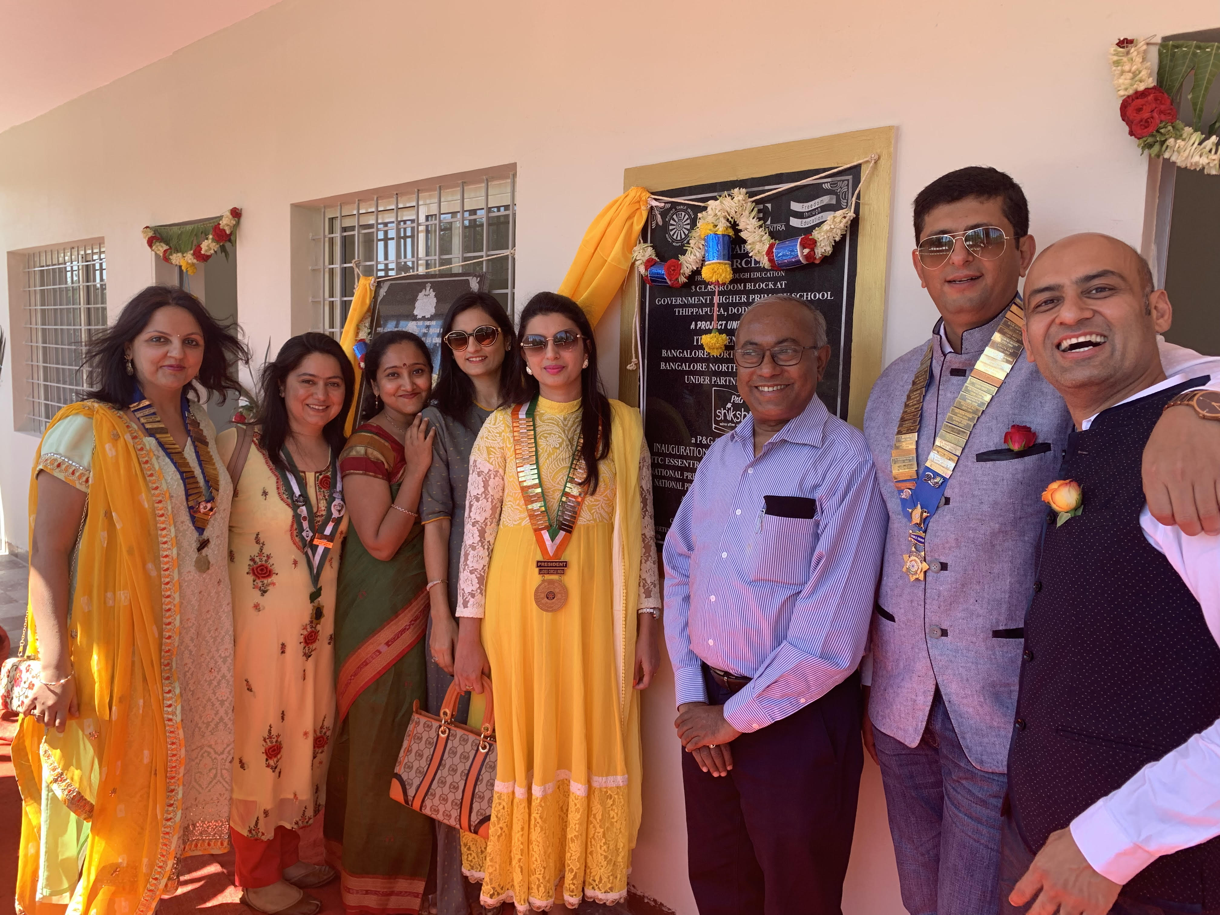 Mr. Surajit Ghosh,CEO of ITC Essentra with Round Table & Ladies Circle India Members at the school Inauguration