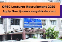 OPSC Lecturer Recruitment 2020