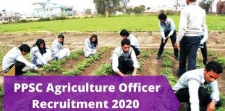 PPSC Agriculture Officer Recruitment 2020
