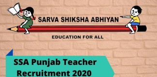 SSA Punjab Teacher Recruitment
