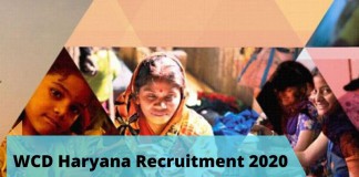 WCD Haryana Recruitment 2020