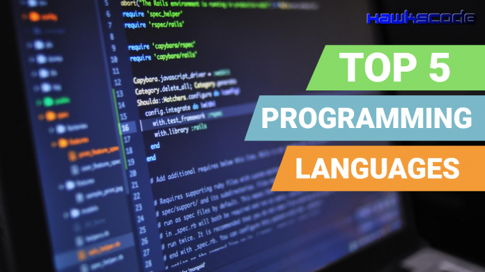 top five programming languages of the world